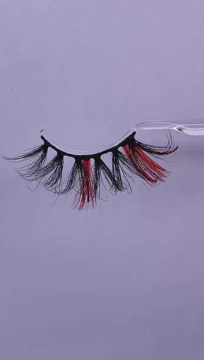 3D  mink glitter color lashes 8A-132CS