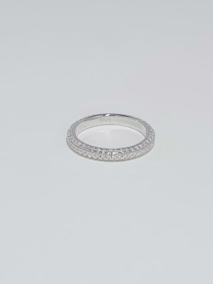 S925 pure silver morganite full-cut ring