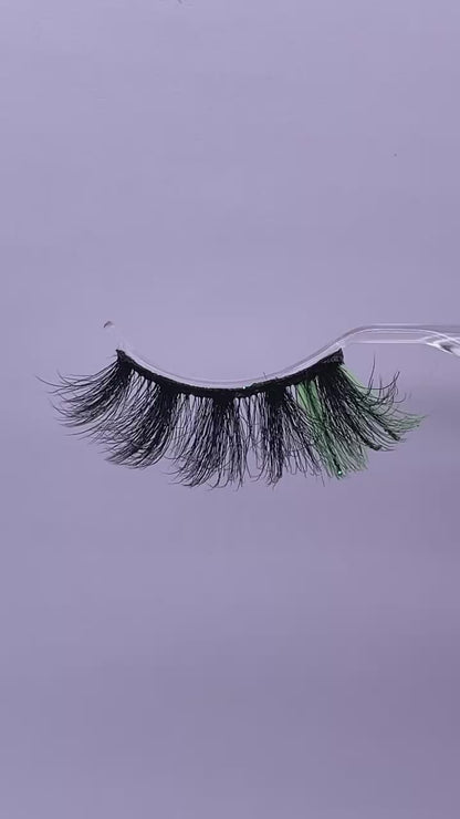 3D faux mink glitter color lashes D815-20CS