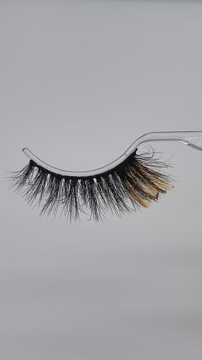 3D faux mink glitter color lashes D185-15CS