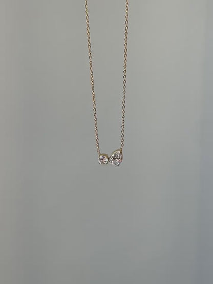 Waterdrop round diamond collar necklace